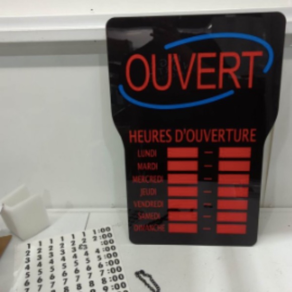 French Business Hours of Operation Sign - Picture 7 of 7